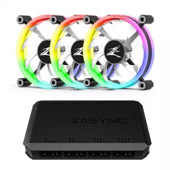 Zalman ZM-LF120A3 kompiuterio aušinimo sistemos ventiliatorius 12 cm juodas/baltas