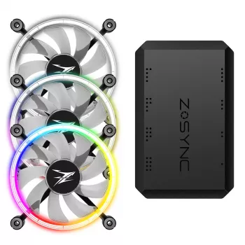 Zalman ZM-LF120A3 kompiuterio aušinimo sistemos ventiliatorius 12 cm juodas/baltas