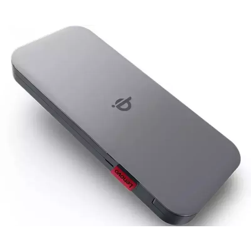 Lenovo GO nešiojama baterija 10000 mAh belaidžiu įkrovimu Pilka