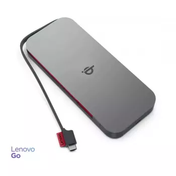 Lenovo GO nešiojama baterija 10000 mAh belaidžiu įkrovimu Pilka