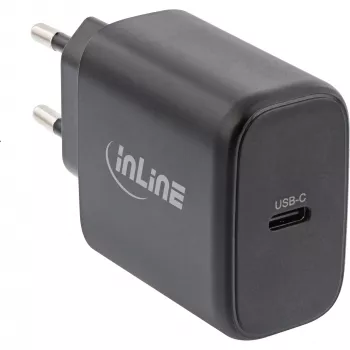 InLine USB PD maitinimo šaltinis, GaN įkroviklis, vienas USB-C, Power Delivery, 65W