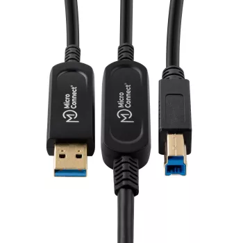 Microconnect MC-USB3.0AB20OP aktyvus optinis USB laidas 20 m USB 3.2 Gen 2 USB A – USB B juodas