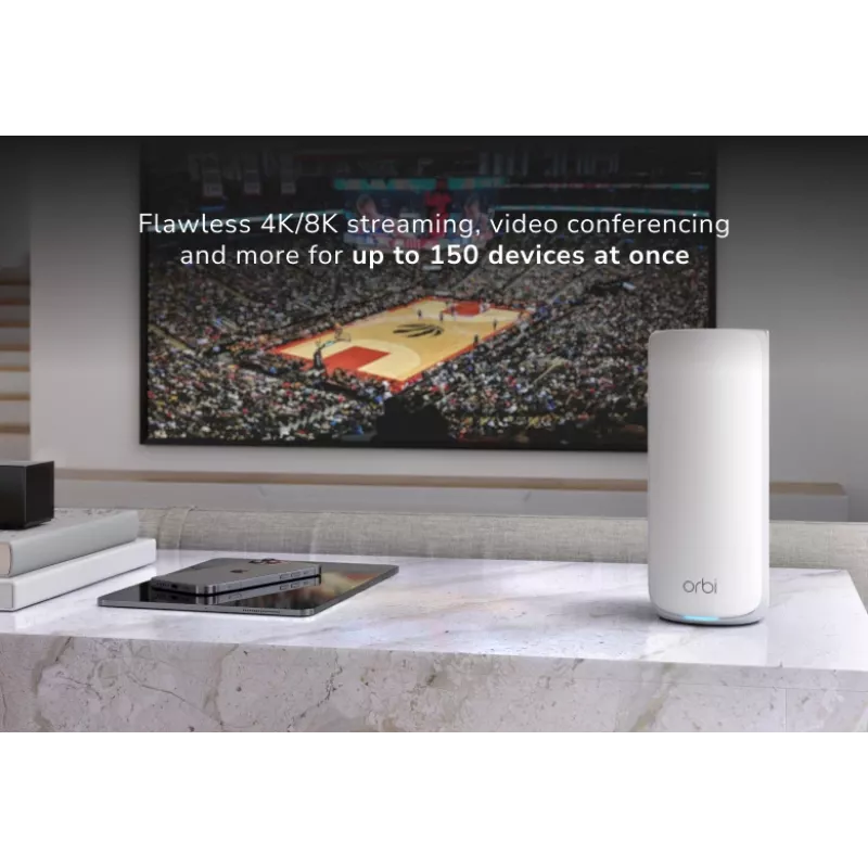 NETGEAR Orbi 870 Tri-band (2.4 GHz / 5 GHz / 6 GHz) Baltas 5 vidinės antenos