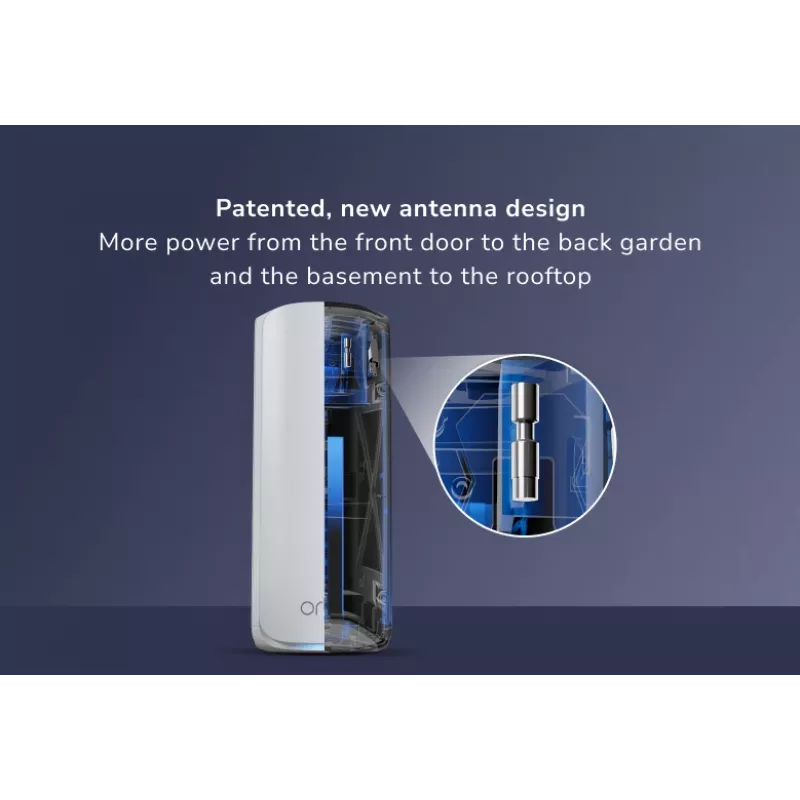 NETGEAR Orbi 870 Tri-band (2.4 GHz / 5 GHz / 6 GHz) Baltas 5 vidinės antenos