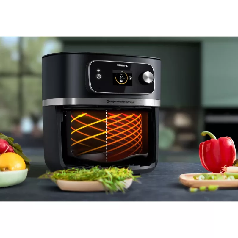 Karšto oro gruzdintuvė Philips 7000 serija HD9880/90 8,3L 2200W Juoda Nerūdijantis plienas