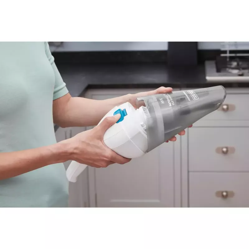 Nešiojamas dulkių siurblys Black & Decker NVC115JL-QW, be maišelio, 0,325 l, 3,6 V Li-Ion 1,5 Ah, 9 min. veikimo, 529 g