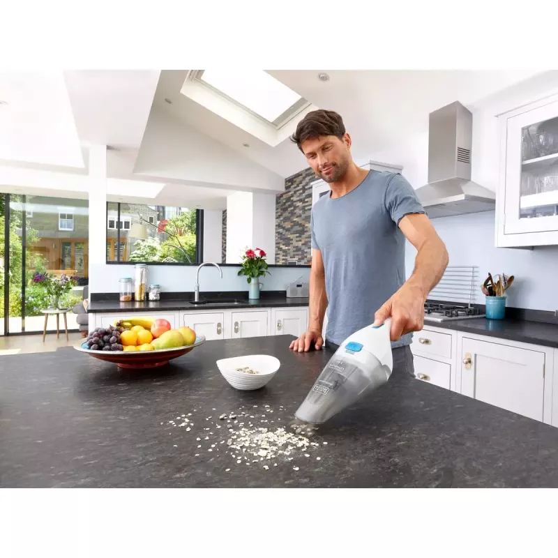 Nešiojamas dulkių siurblys Black & Decker NVC115JL-QW, be maišelio, 0,325 l, 3,6 V Li-Ion 1,5 Ah, 9 min. veikimo, 529 g