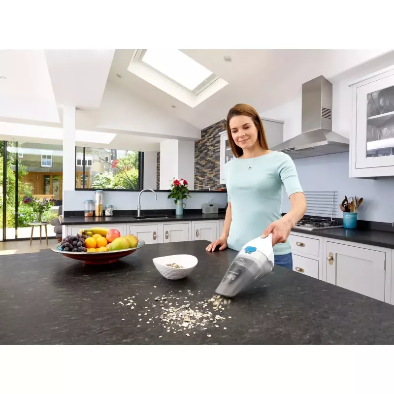 Nešiojamas dulkių siurblys Black & Decker NVC115JL-QW, be maišelio, 0,325 l, 3,6 V Li-Ion 1,5 Ah, 9 min. veikimo, 529 g