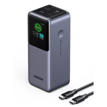 Ugreen 20000mAh 130W greitojo įkrovimo powerbankas, pilka spalva