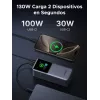 Ugreen 20000mAh 130W greitojo įkrovimo powerbankas, pilka spalva