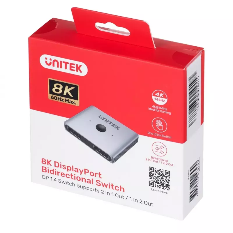Unitek Bidirectional Switch DP 1.4 8K 2-in-1 (V1609A)