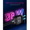 Sieninis įkroviklis ICY BOX 2 prievadų USB Power Delivery greitasis įkrovimas juodas