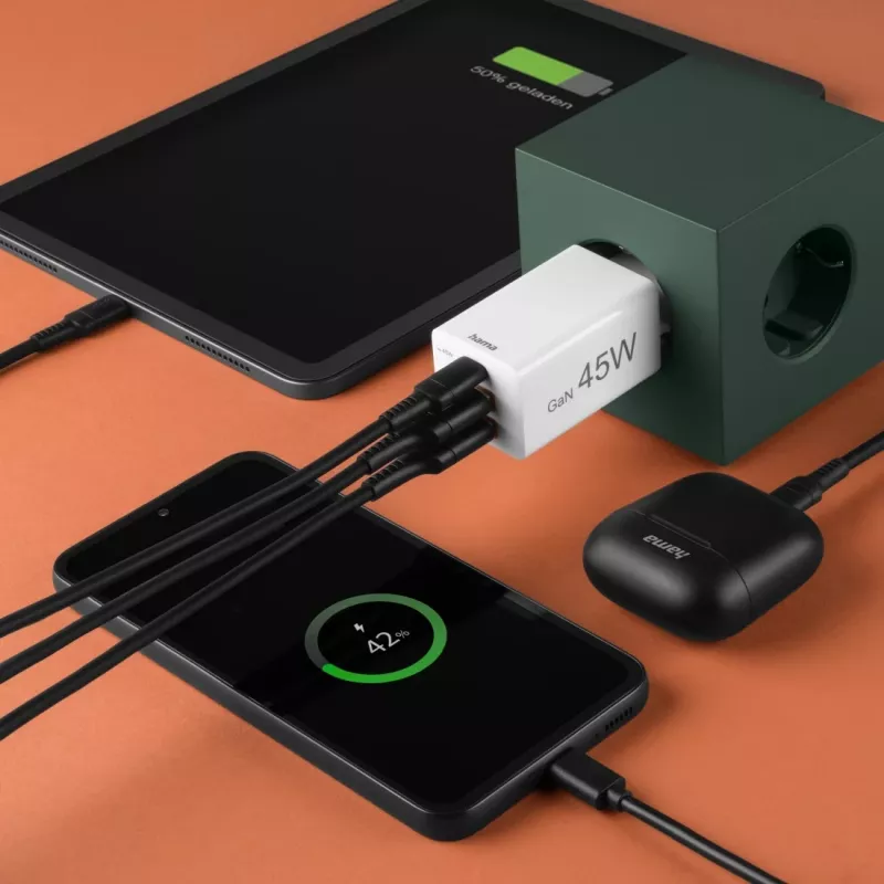 Hama 00201995 greitasis įkroviklis mobiliems įrenginiams Smartphone Baltas AC Greitasis įkrovimas Vidaus, Lauko