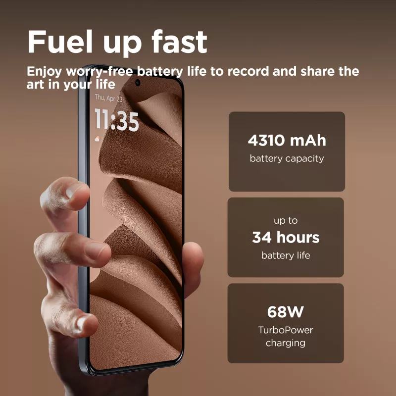 Mobilusis telefonas Motorola edge 50 Neo 16,1 cm (6,36 colio) Dual SIM Android 14 5G USB Type-C 12 GB 512 GB 4310 mAh šviesiai ruda