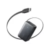 Power bank Anker Nano 45W su įtaisytu įtraukiamu USB-C laidu A1638H11 10000 mAh Juoda