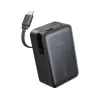 Power bank Anker Nano 45W su įtaisytu įtraukiamu USB-C laidu A1638H11 10000 mAh Juoda