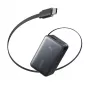 Power bank Anker Nano 45W su įtaisytu įtraukiamu USB-C laidu A1638H11 10000 mAh Juoda