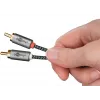 Garso laidas WENTRONIC Goobay 65293 — 2 m, 2×RCA vyriškas į 2×RCA vyriškas, varis, paauksuoti kontaktai, magnetinis ekranavimas, pilka