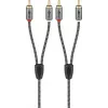 Garso laidas WENTRONIC Goobay 65293 — 2 m, 2×RCA vyriškas į 2×RCA vyriškas, varis, paauksuoti kontaktai, magnetinis ekranavimas, pilka