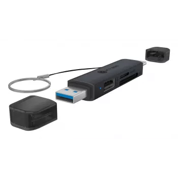 Kortelių skaitytuvas ICY BOX 61179 – USB 3.2 Gen1 3-in-1, USB Type-C ir Type-A jungtimis