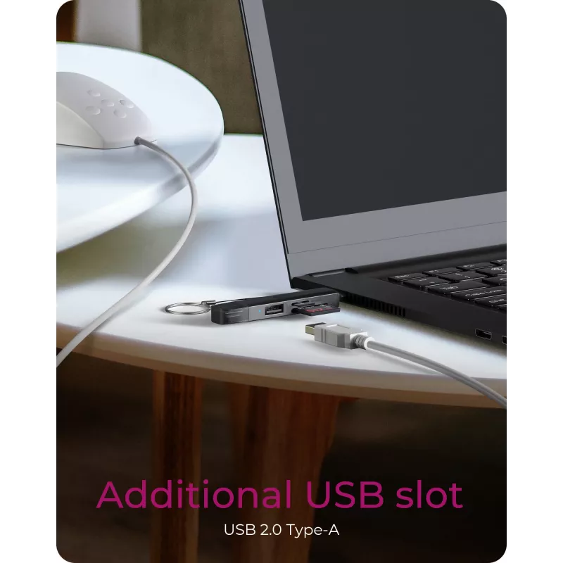 Kortelių skaitytuvas ICY BOX 61179 – USB 3.2 Gen1 3-in-1, USB Type-C ir Type-A jungtimis