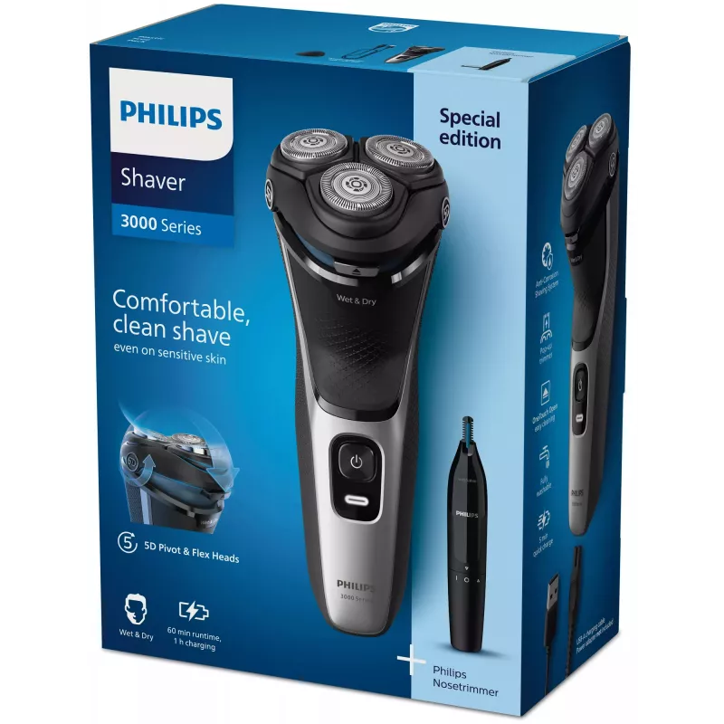 Elektrinis skustuvas Philips S3143/02 Wet & Dry PowerCut Blade System