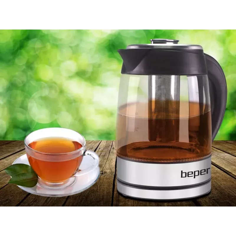 Elektrinis virdulys Beper 1.8 L 2200 W Skaidrus