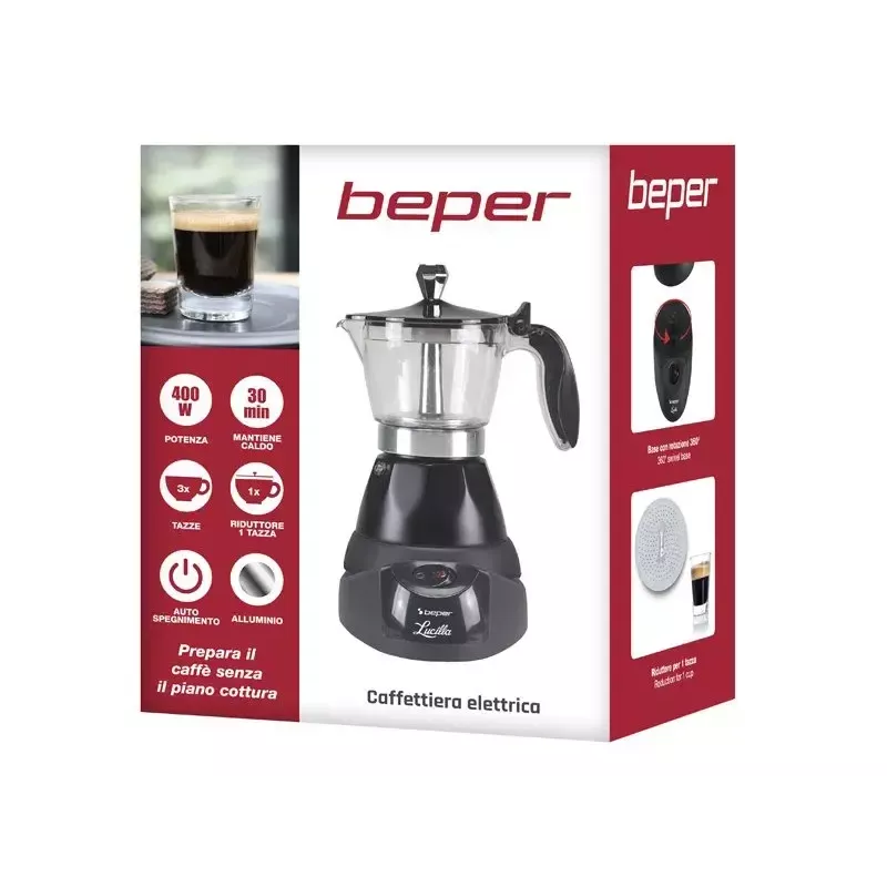 Espreso aparatas Beper 3 puodeliai BC.040N