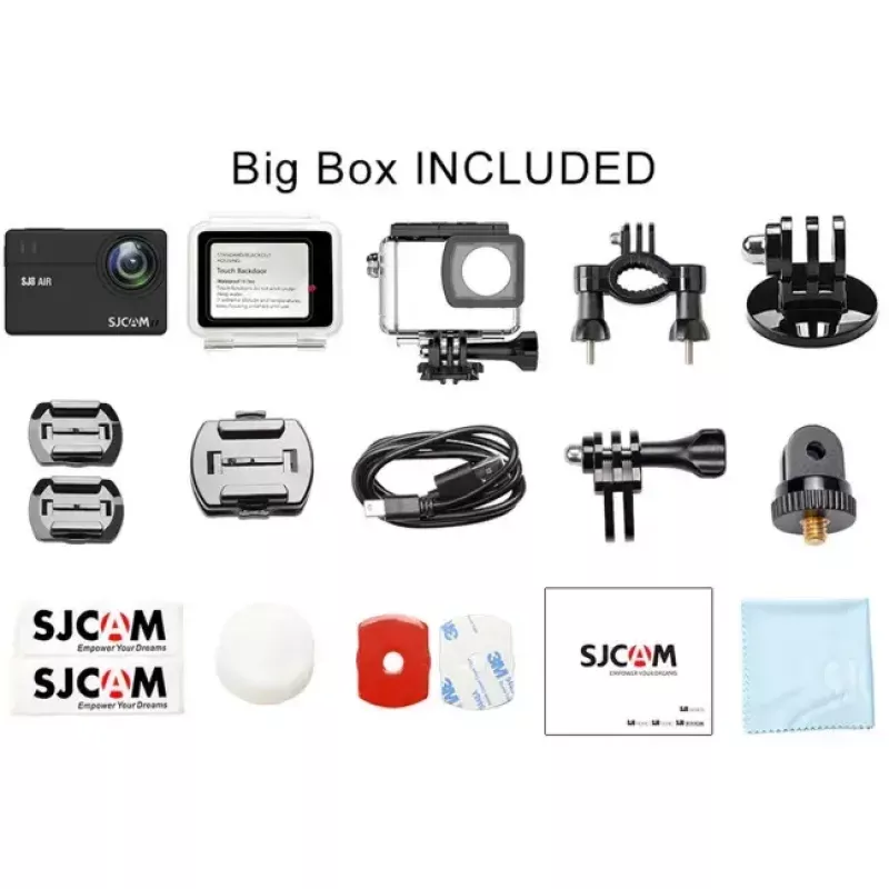 Veiksmo kamera SJCam SJ8 AIR 4K 30fps su Wi‑Fi (SJ8AIR-BK)