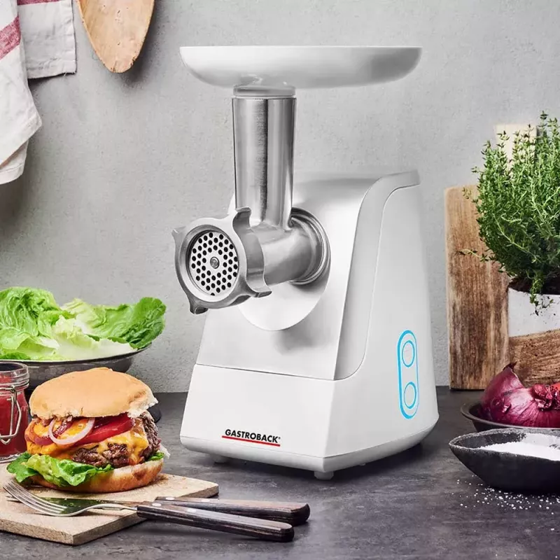 Mėsmalė Gastroback Design Plus 350 W sidabrinė balta