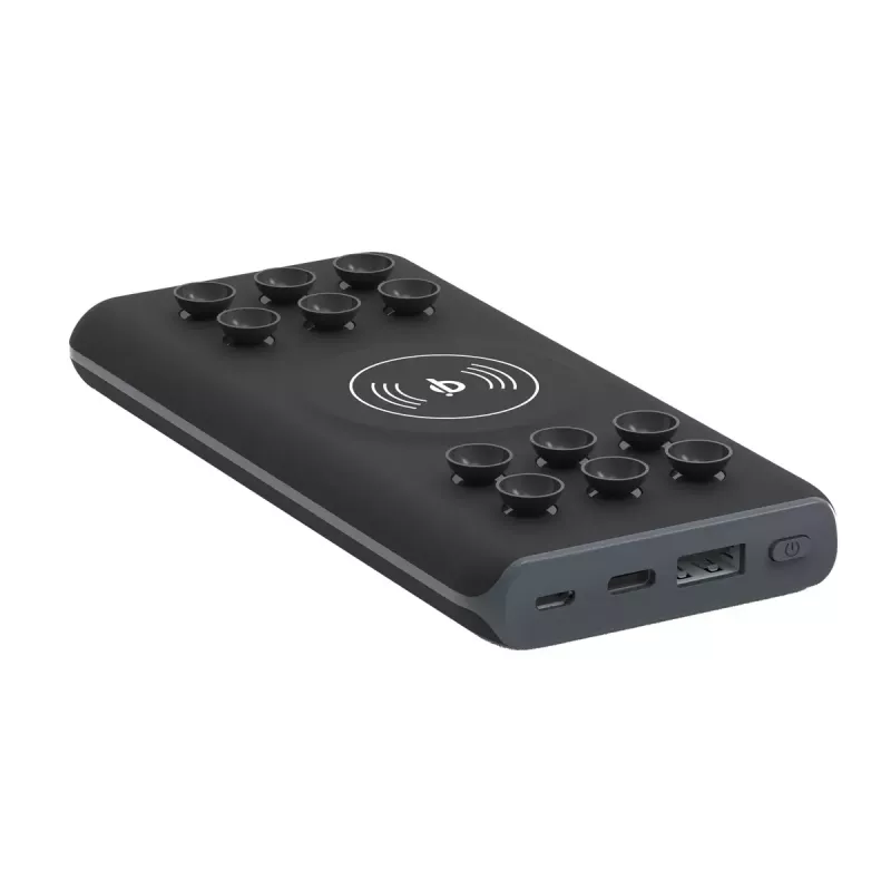 Denver PBQ-10001 Power Bank 10000 mAh su belaidžiu įkrovimu ir siurbtuku