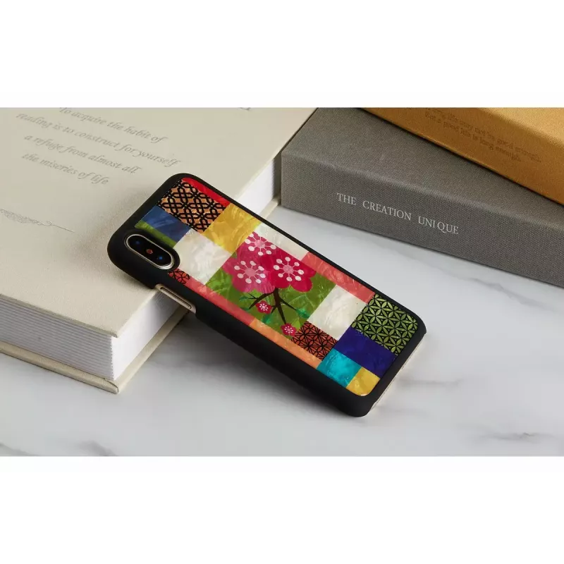 iKins dėklas iPhone XS/S – Cherry Blossom White, kietas apsauginis dėklas