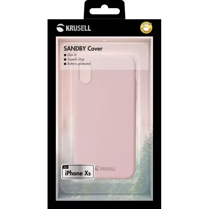 Krusell iPhone X/XS Dangtelis Rožinis
