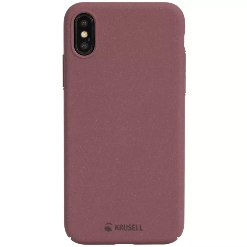 Krusell Sandby dėklas-piniginė iPhone X/XS bordo spalvos