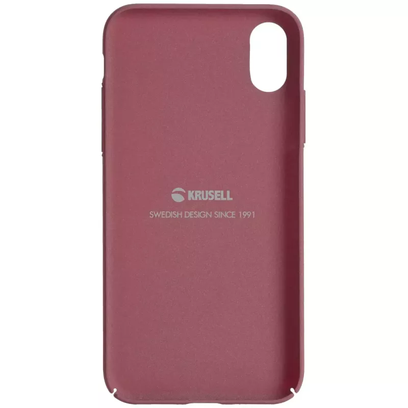 Krusell Sandby dėklas-piniginė iPhone X/XS bordo spalvos