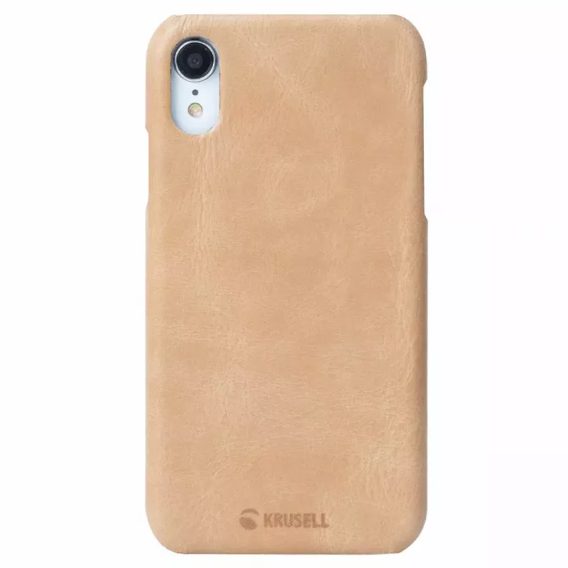Apsauginis dėklas Krusell Sunne Apple iPhone XR – vintage nude spalva, plonas apsauginis apvalkalas