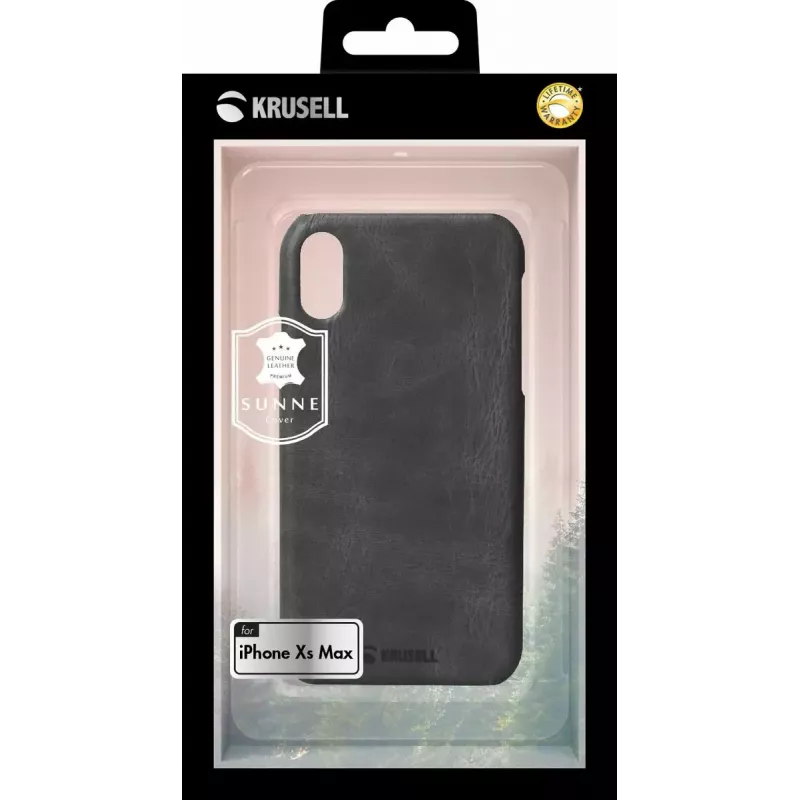 Apsauginis dėklas Krusell Sunne Apple iPhone XS Max – vintage juoda