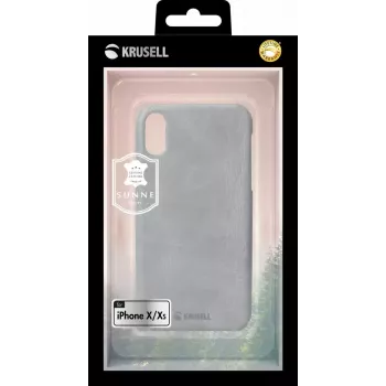 Apsauginis dėklas Krusell Sunne, Apple iPhone XS, senovinė pilka