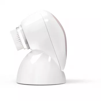 HoMedics FAC-600-EU veido valymo šepetėlis su pulsacija, rožinis auksas/baltas, baterija
