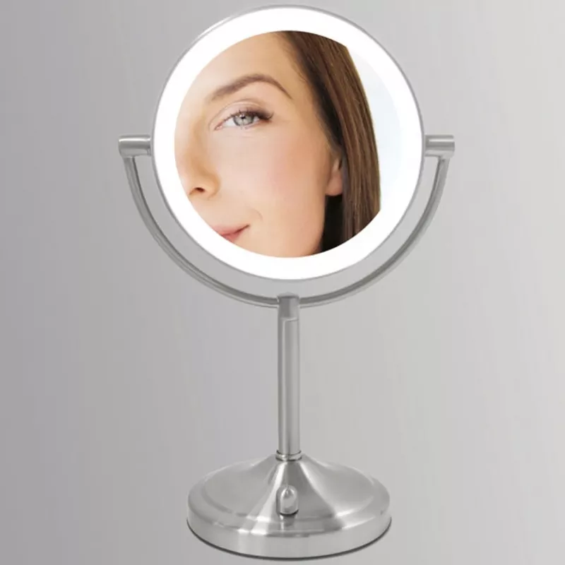 HoMedics MIR-8150-EU veidrodis makiažui stovimas apvalus nerūdijantis plienas