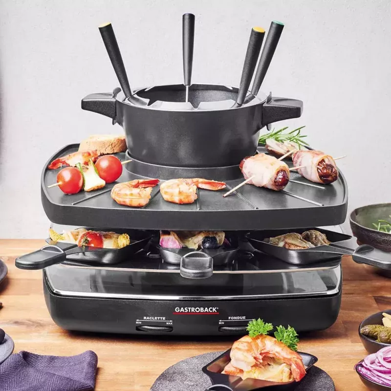 Raclette fondiu rinkinys Gastroback Family And Friends