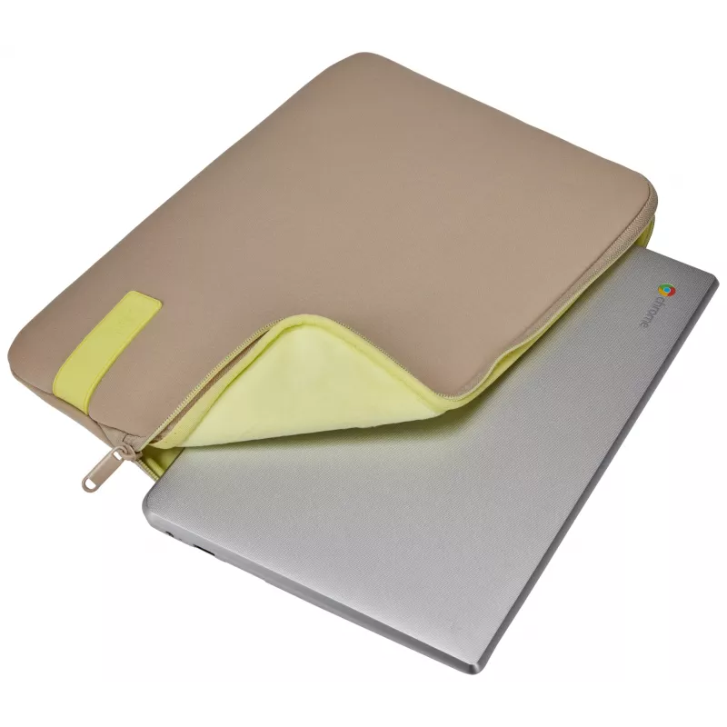 Dėklas nešiojamam kompiuteriui Case Logic Reflect REFPC-113 Plaza Taupe/Sun-Lime 33,8 cm (13,3 colio) rankovinis