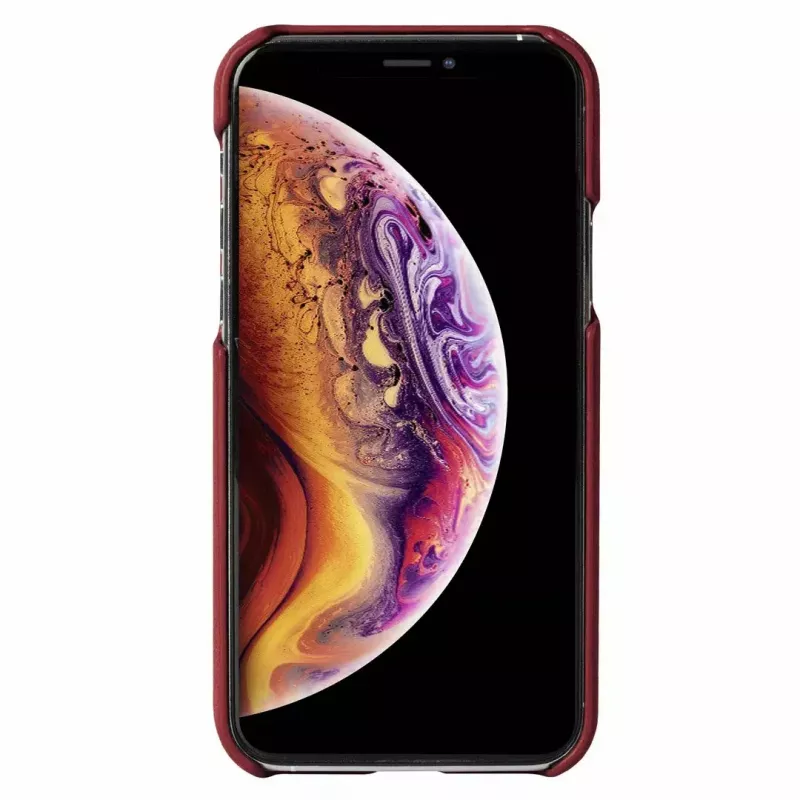 Dėklas Krusell Sunne Apple iPhone 11, natūrali oda, vintažinė raudona
