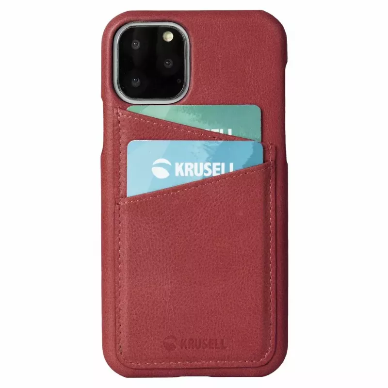 Krusell Sunne CardCover apsauginis dėklas Apple iPhone 11 Pro Max, vintage raudonas