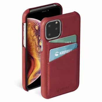 Krusell Sunne CardCover apsauginis dėklas Apple iPhone 11 Pro Max, vintage raudonas