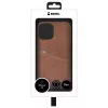 Krusell 62154 dėklas iPhone 12 Mini – rudas su kortelių kišene