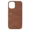 Krusell 62154 dėklas iPhone 12 Mini – rudas su kortelių kišene