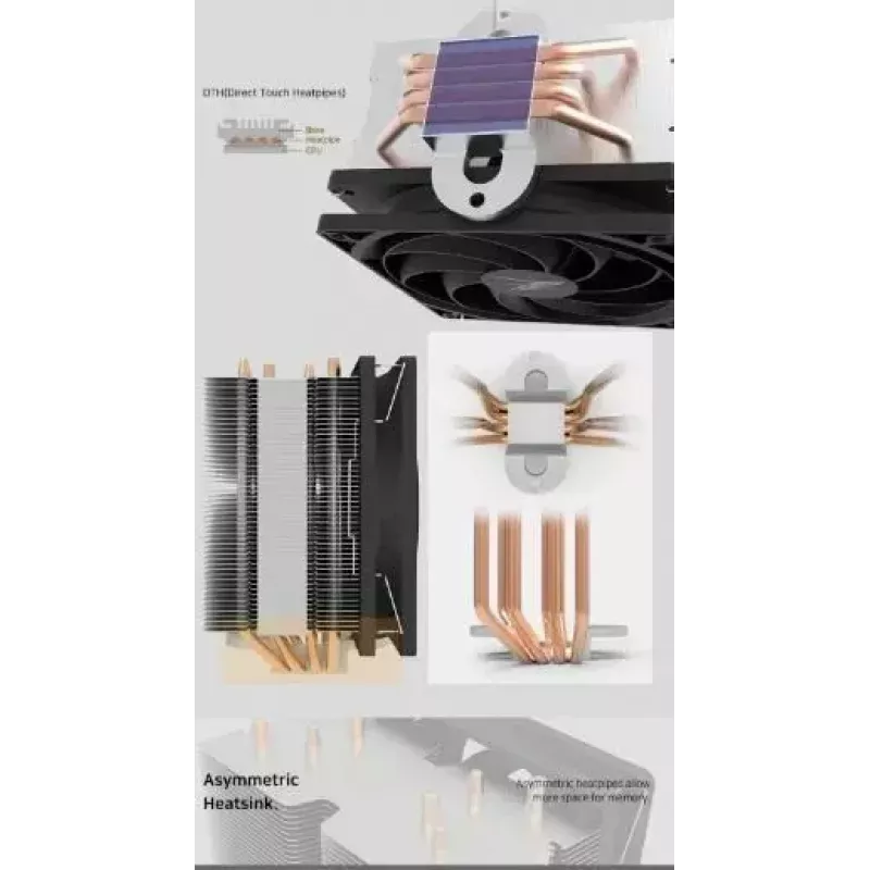 CPU aušintuvas ZALMAN CNPS10X PERFORMA ST su 120 mm ventiliatoriumi ir 4 šilumos vamzdeliais