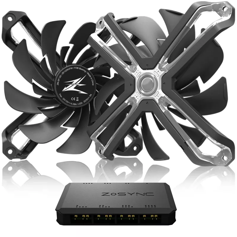 Zalman ZM-SF120A3 kompiuterio aušinimo sistema, korpuso ventiliatorius 12 cm, juodas