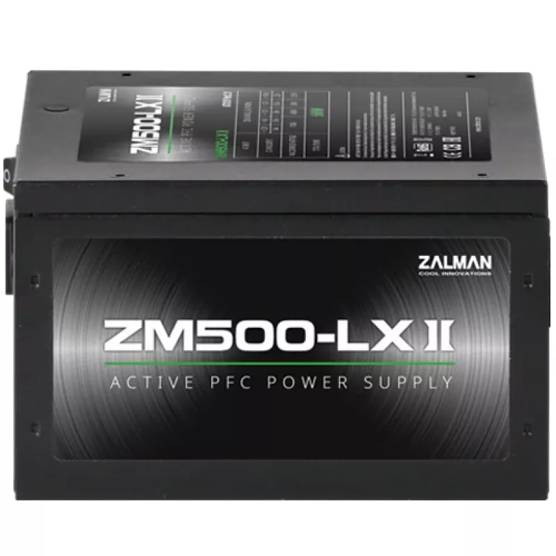 Zalman ZM500-LXII maitinimo blokas 500 W 20+4 pin ATX ATX Juodas